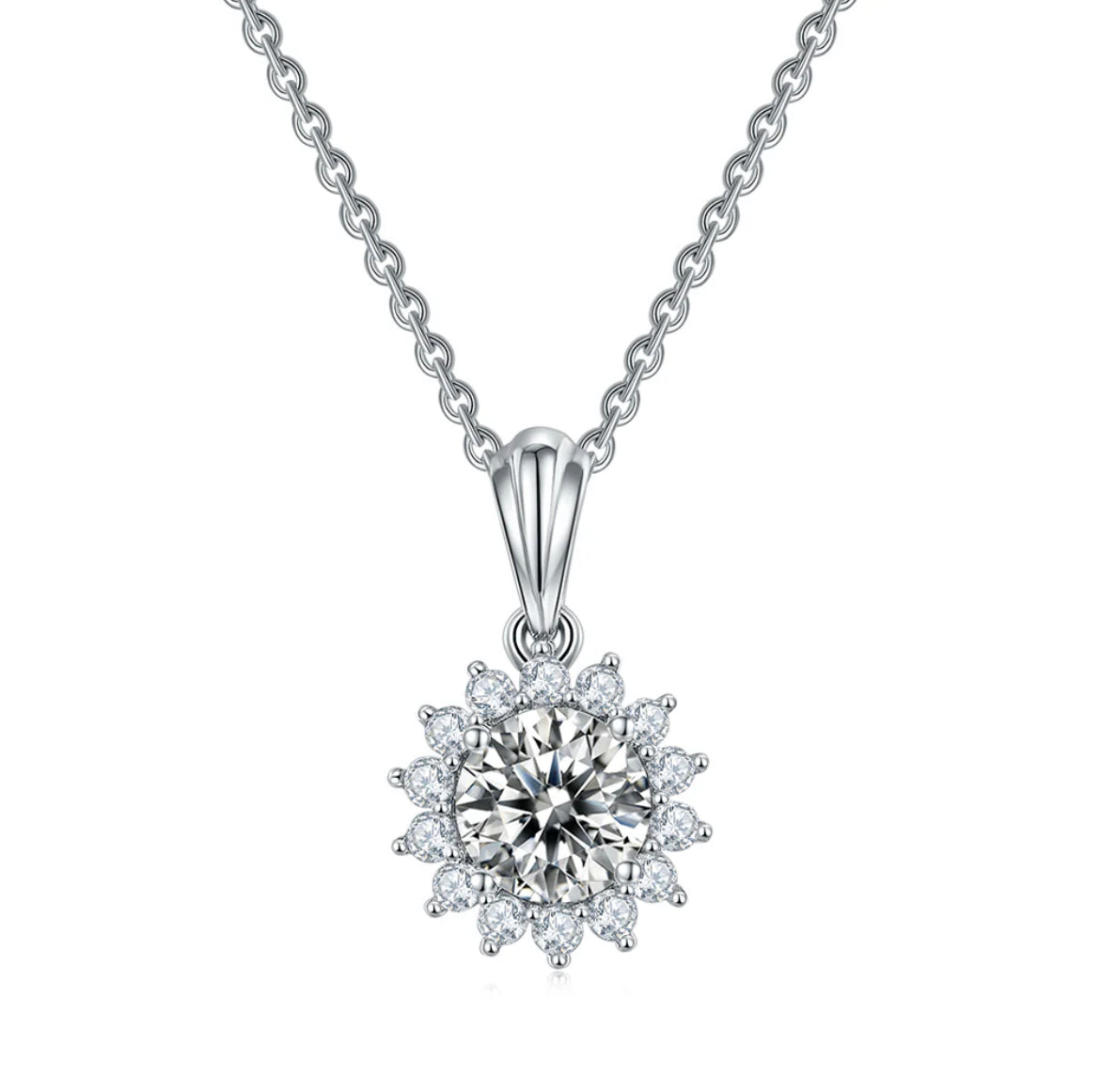 Moissanite 1.0 Carats Custom CVD Diamond Pendant Necklace Wholesale Lab Grown Diamond Jewelry